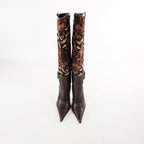 Gianmarco Lorenzi IT39 EU39,5 US9 pointed toe high heels western leather boots