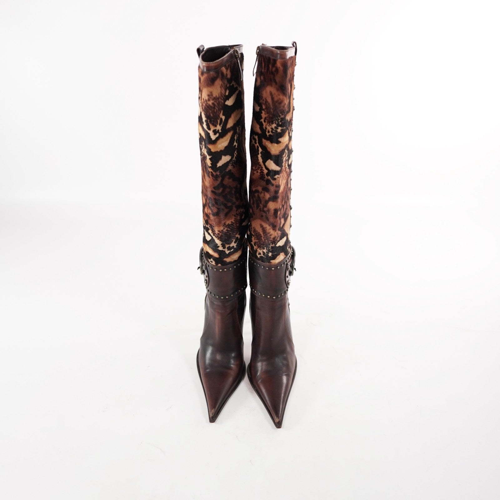 Gianmarco Lorenzi IT39 EU39,5 US9 pointed toe high heels western leather boots