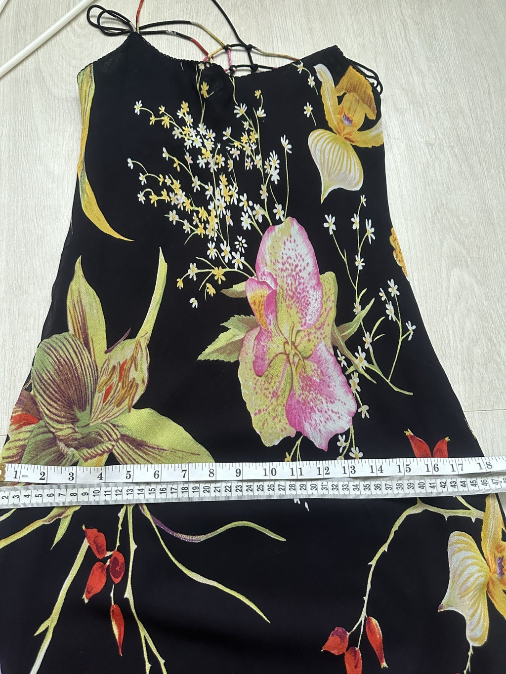 René Derhy Y2K Floral Spider Back Midi Dress