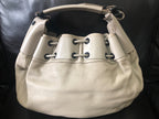 100% Authentic Burberry Leather Prorsum Large Warrior light taupe Hobo Bag