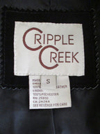 Cripple Creek Black Suede Studded Western Jacket Small