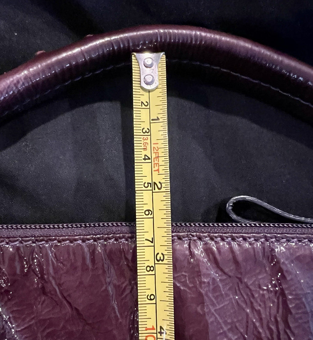 Francesco Biasia Purple Patent Leather Shoulder Bag