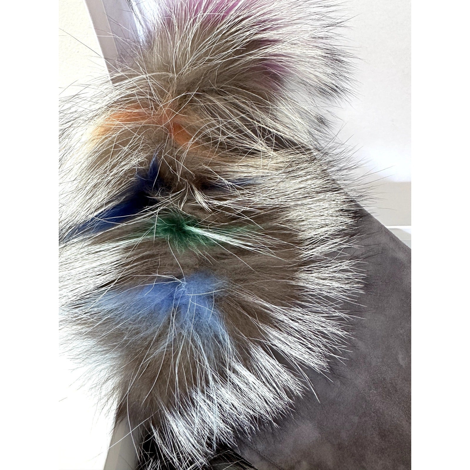 $1995 Manolo Blahnik Likanskim Boots Fur Suede Tall Womens Shoes Gray Size 37.5