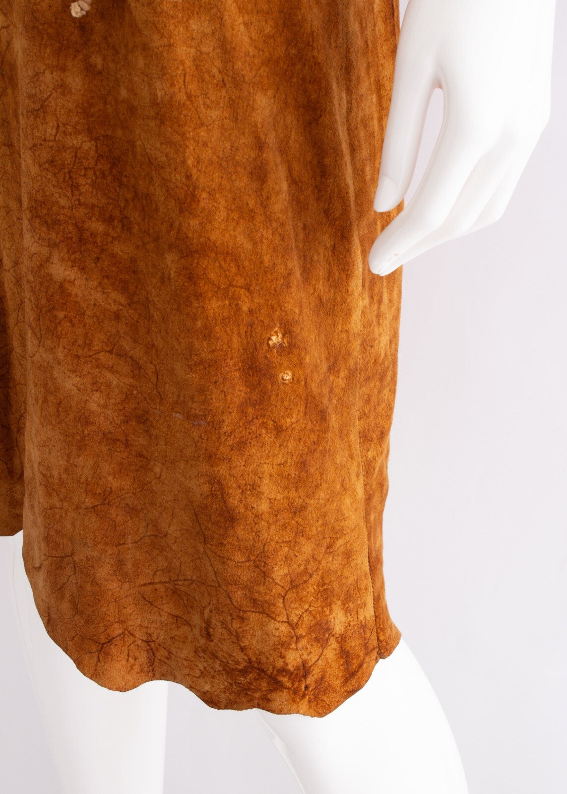 Plein Sud Suede Leather Lace Up Tie Asymmetric Skirt