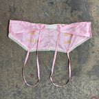 1940s Embroidered Lingerie Set Pink