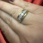 Vintage Estate Diamond Ring 750 -18k Gold