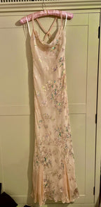 90s Monsoon Silk Floral Dress