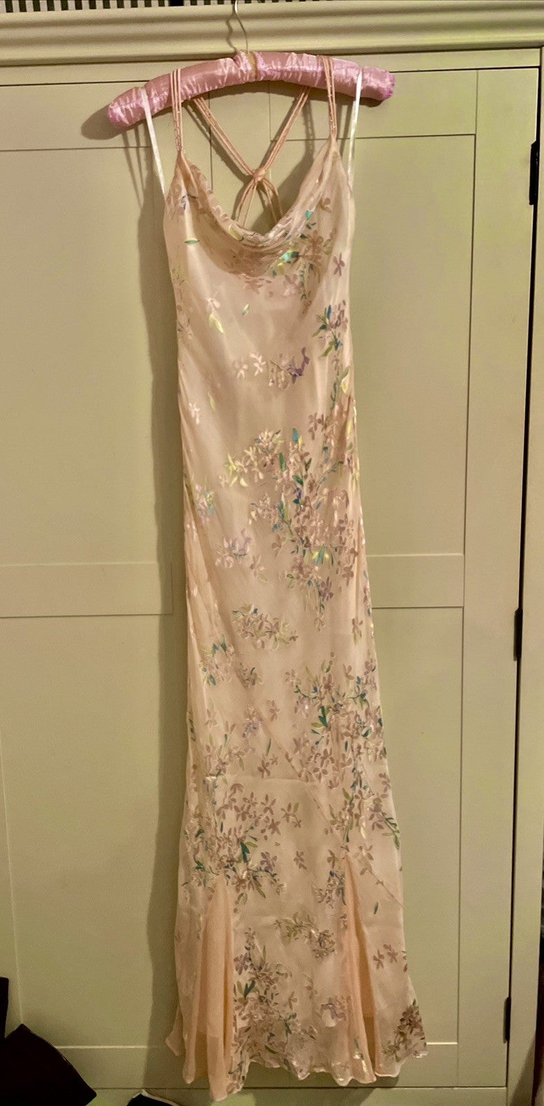 90s Monsoon Silk Floral Dress