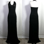 Vintage Cache Beaded Halter Maxi Dress
