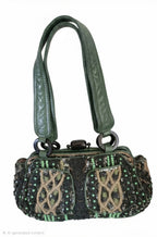 Jamin Puech Paris Beaded Sequin Leather Shoulder Bag Green