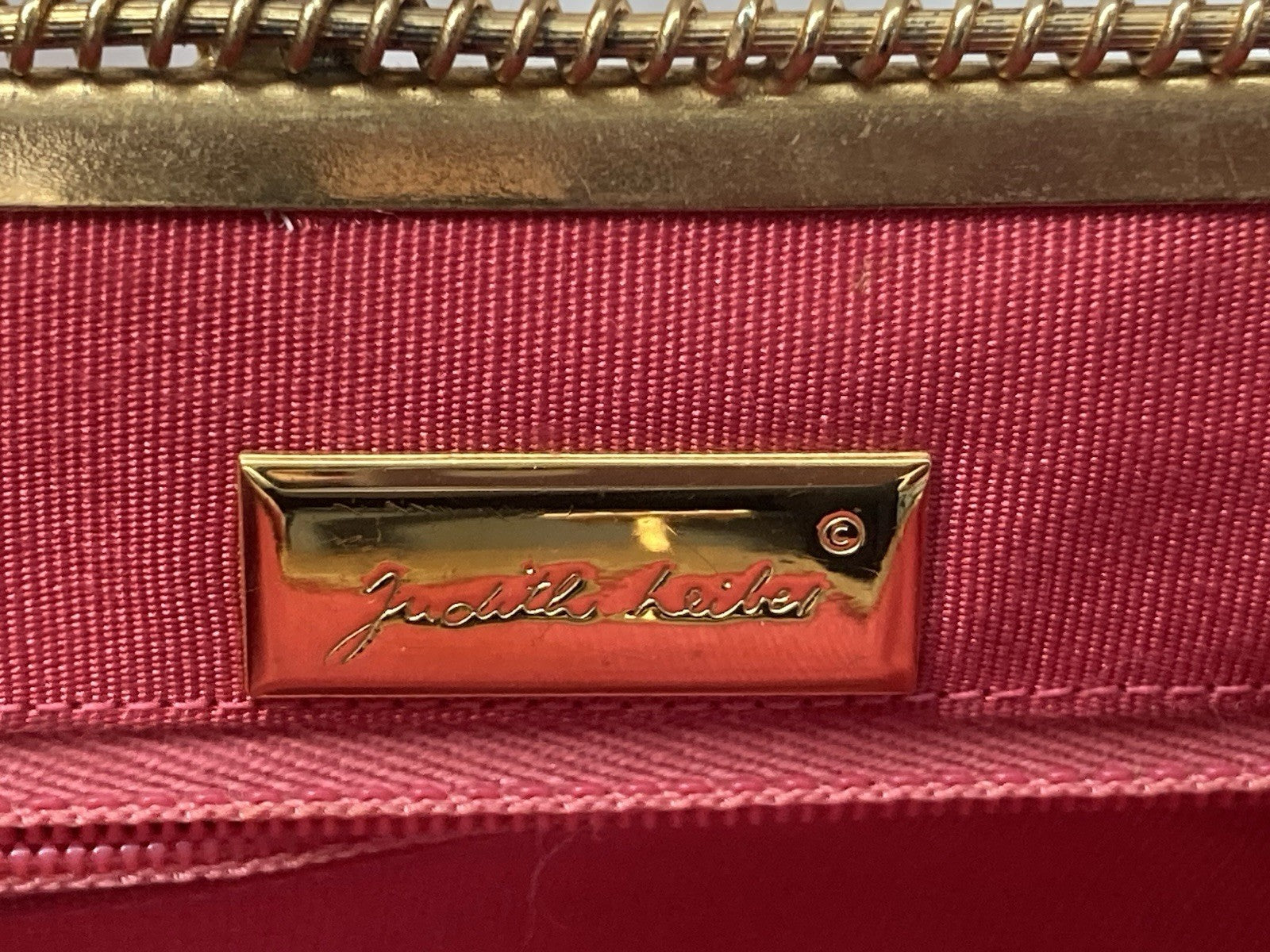 Judith Leiber Clutch Snakeskin RASPBERRY PINK Evening Bag Shoulder Vintage 1980s