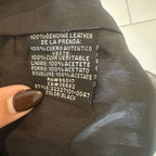 Vintage 00s Bebe black suede mini skirt with buckles & studs Y2K style
