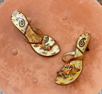 Vintage Giuseppe Zanotti Jeweled Kissing Elephant Thong Heels