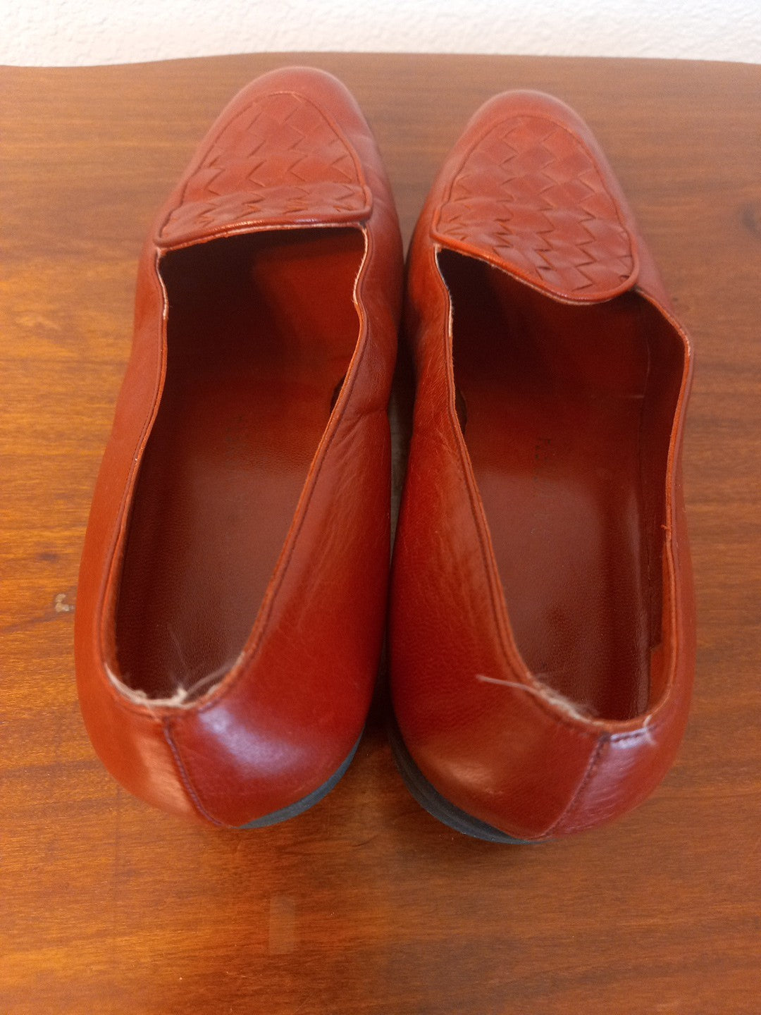 Vintage Bottega Veneta Pump Leather Red Shoes