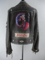 Double D Super Chief Biker Jacket Brown Leather Large