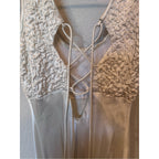 Vintage Cache Off-White Satin Maxi Dress