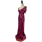 100% Silk Beaded Floral Dress