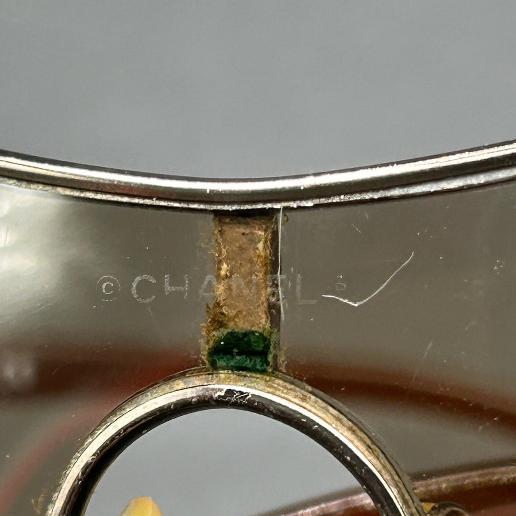 Chanel 4089 236/13 VTG Shield Sunglasses Brown Gradient Italy 120 Used w/ Ser. #