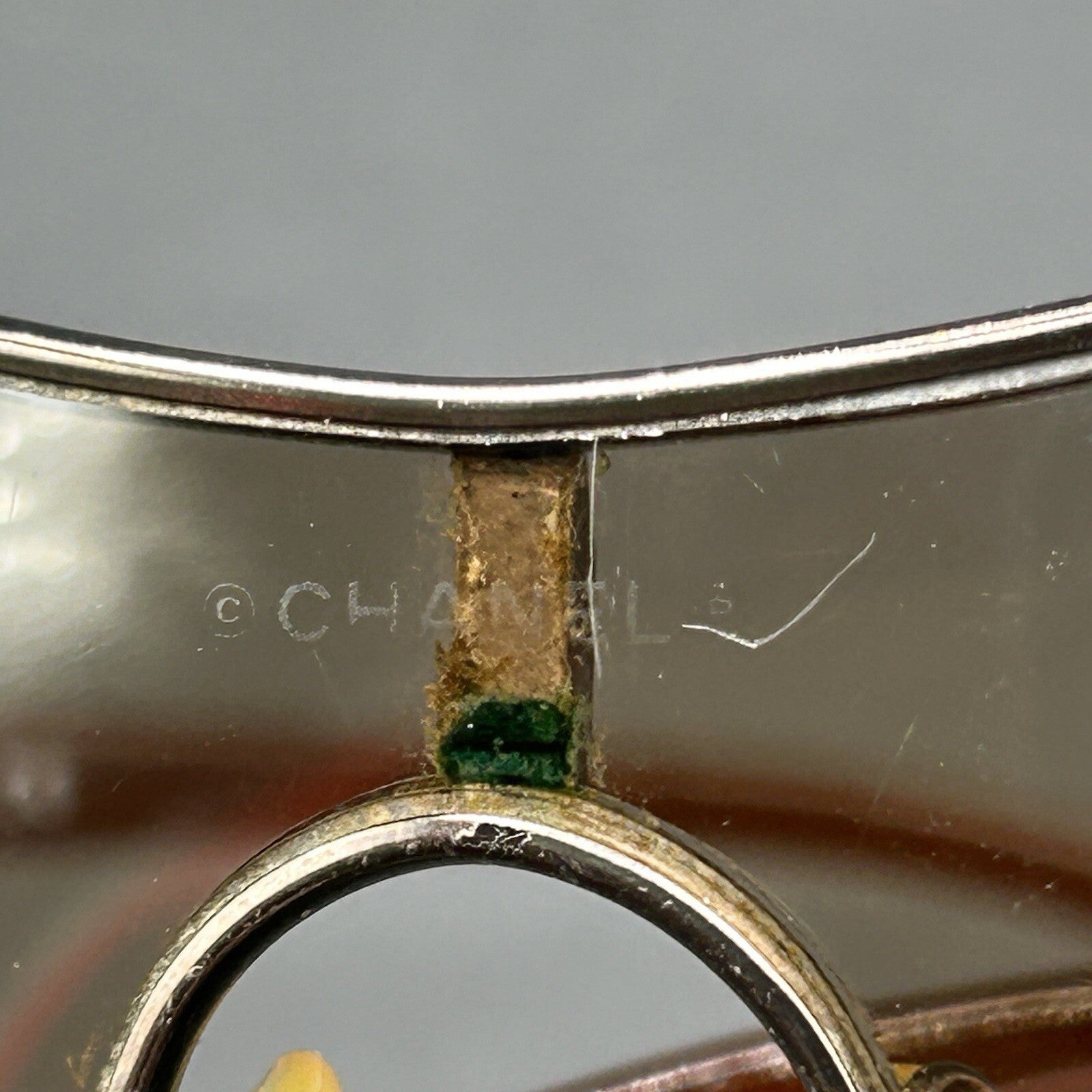 Chanel 4089 236/13 VTG Shield Sunglasses Brown Gradient Italy 120 Used w/ Ser. #