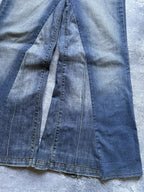 Vintage 00s Dolce&Gabbana Y2K Mega Flared Jeans Rare Womens Size 30 42