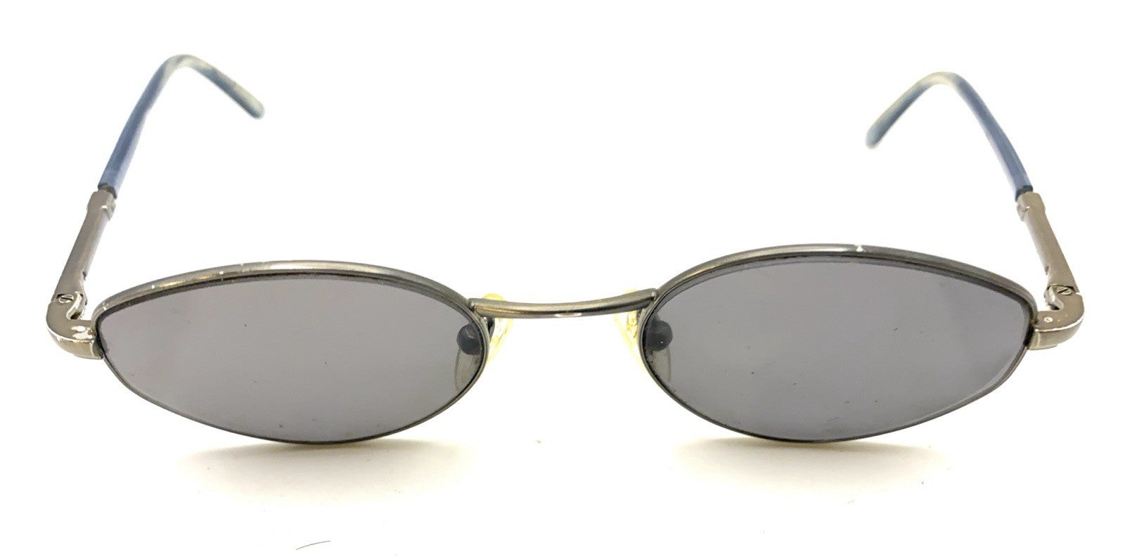 Gucci GG Light Gray Blue Metal Oval Eyeglasses Frames 49-20 Designer Men Women