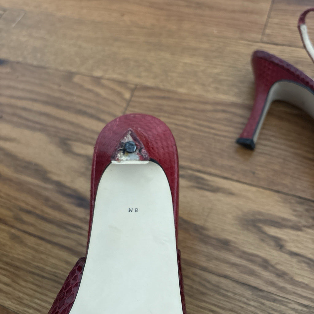Vintage Snakeskin Kitten Heels