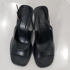 Gucci 1990s Black Leather Slingback Sandals Size 8.5