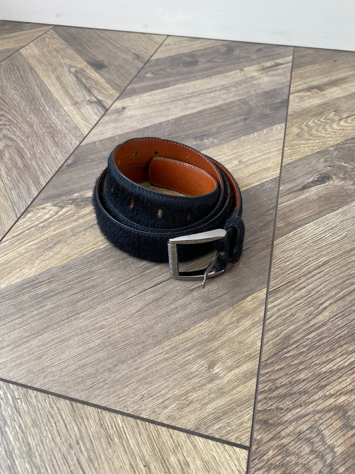 Vintage Tod’s Pony Hair Leather Belt