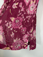 Vtg Y2K Victoria’s Secret Pink Label Silk Babydoll Dress Sz M Lace Floral Sequin