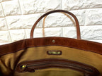 Polo Ralph Lauren Vintage Big Pony Embossed Leather Tote Bag Brown Large