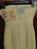 Vintage Cache Yellow Beaded Maxi Dress