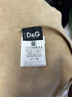 Vtg Dolce & Gabbana D&G Lace Suede Top 38 XS