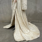 Vintage 1930s White Plush Teddy Bear Dressing Gown Ermie Art Deco Dress Coat