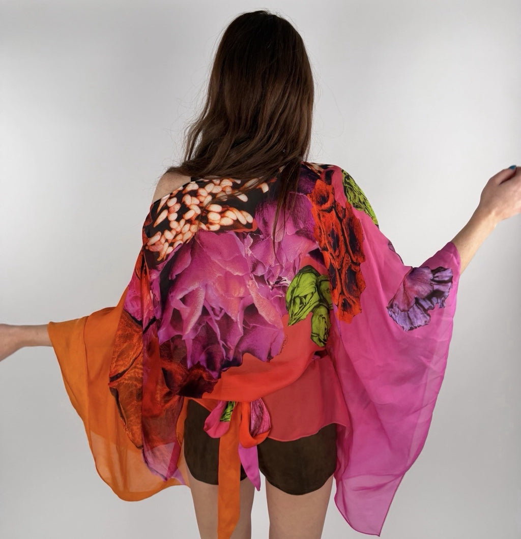 Roberto Cavalli Vintage Pink Orchid Blouse XS-M