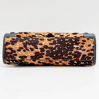 BALENCIAGA The City Brown Animal Print Pony Hair Two Way Bag