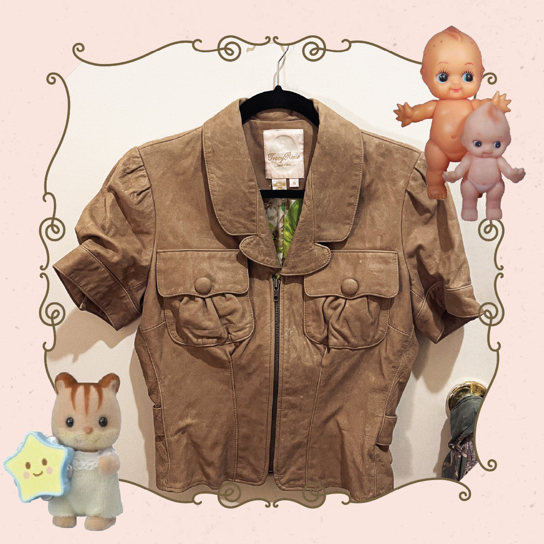 Tracy Reese Y2K Leather Top Size 10