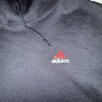 VTG 90s Adidas Hoodie Men Large Black Gold Stripes Athletic Pullover Made In USA