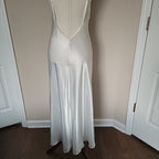 Vintage Victorias Secret Ivory Slip Dress Womens Size M Sequins Lace Bridal Y2K