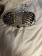 Judith Leiber  Signed C. 1960 Crystal Encrusted Minaudiere  Clutch Jewel Clasp