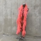 Vintage 1930s Pink Ostrich Feather Boa Scarf Shawl Old Hollywood Dress Accent