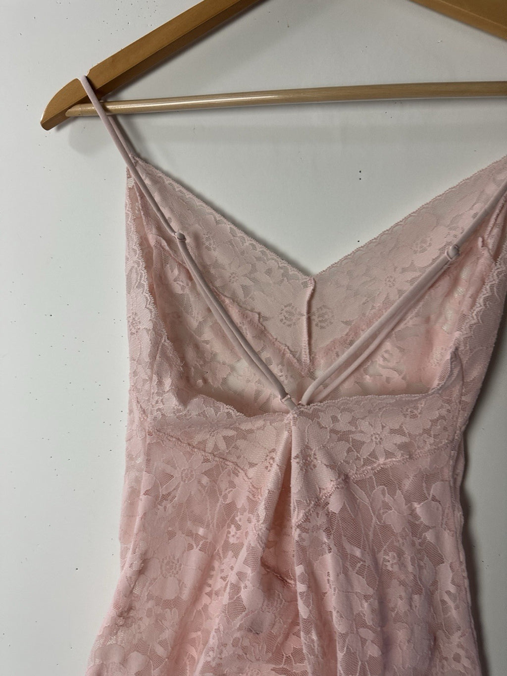 Victorias Secret Lace Chemise Pink Lingerie Slip Dress Babydoll Sheer Coquette M