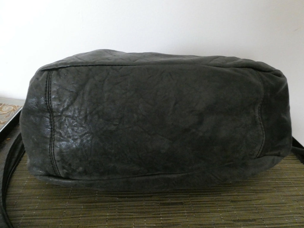 Be&D Women's Gray Leather Shoulder Bag Crossbody
