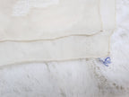 Antique Chiffon Silk Scarf Head & Neck Scarf Delicate Floral White Lace 1900's