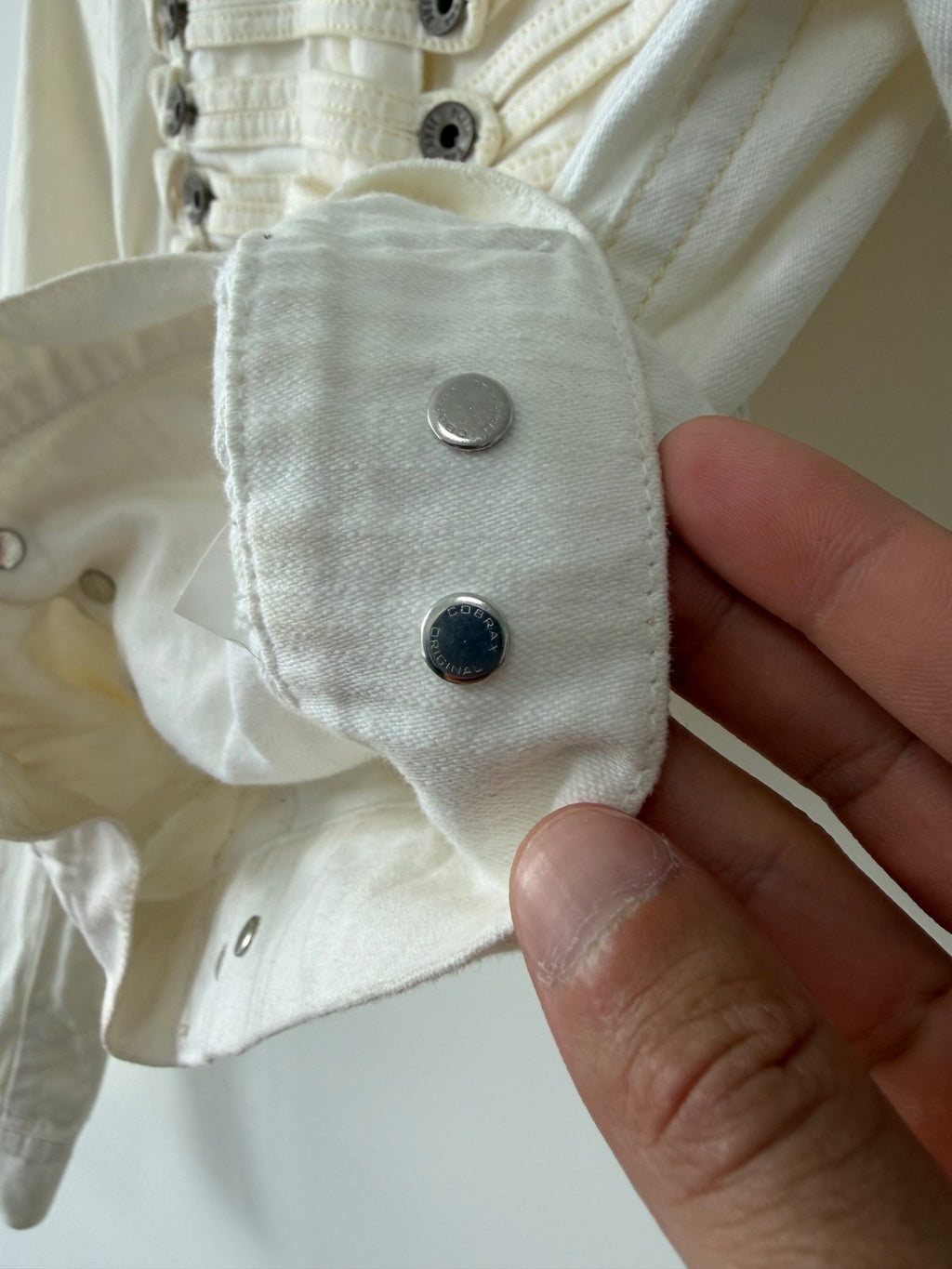 Plein Sud White Denim Napoleon Jacket Size XS