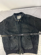 VTG 90s Global Identity GIII Leather 80s Aviator Bomber Flight Jacket M Retro