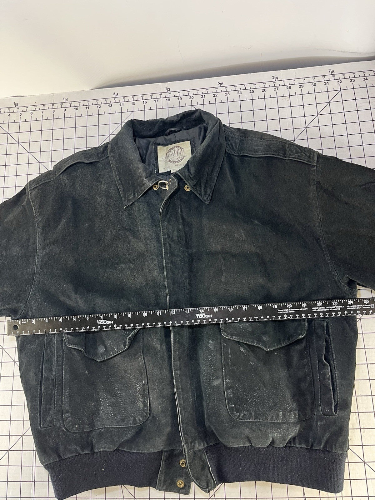 VTG 90s Global Identity GIII Leather 80s Aviator Bomber Flight Jacket M Retro