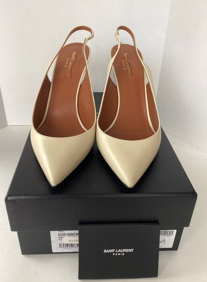 SAINT LAURENT YSL OPYUM SLINGBACK 85 PUMPS SZ 41
