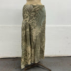 Vintage Y2K Multiples Créateur Asymmetric Silk Maxi Skirt