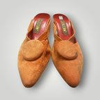 Vintage Dolcis Orange Suede Kitten Heels