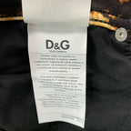 Dolce & Gabbana Brown Gold Cotton Blend Skirt Set XS